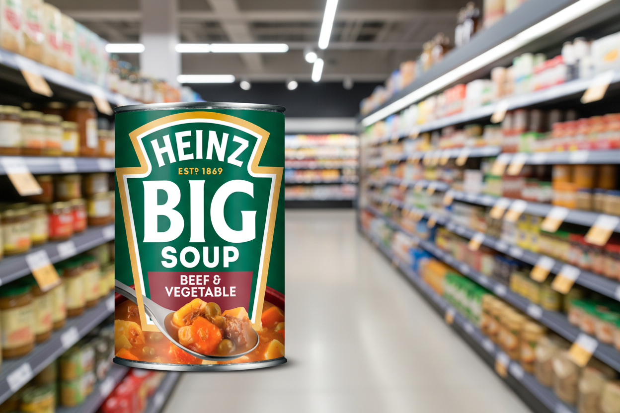 12 x Heinz Big Soup Beef & Vegetable 400Gm
