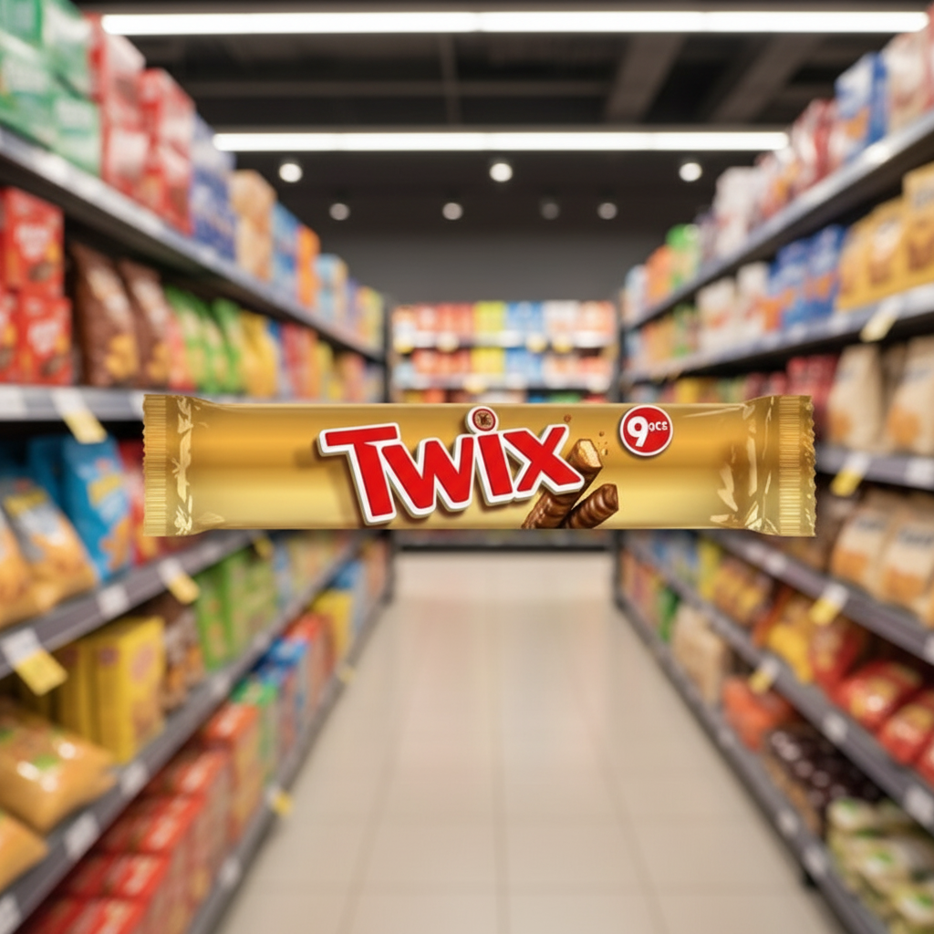 14 x Twix Chocolate Biscuit Twin Bars Multipack 9Pk 360Gm