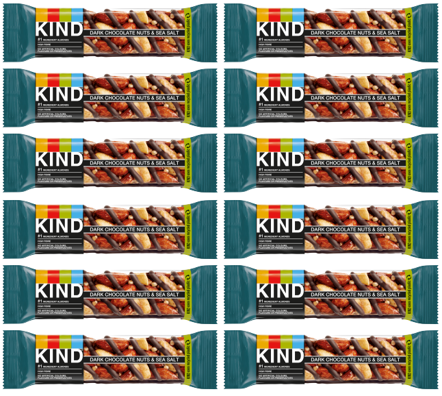 12 x Kind Dark Chocolate Nuts Salt 40Gm