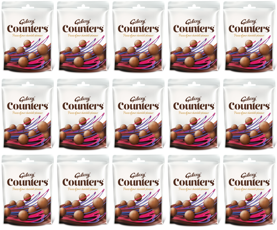 15 x Galaxy Counters Chocolate Pouch 112G