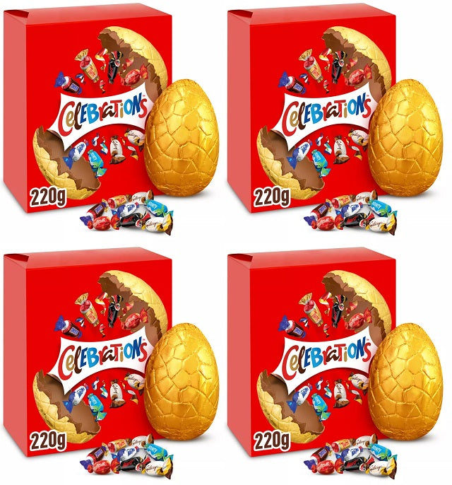 4 x Celebrations Chocolate Large Easter Egg - 220GM