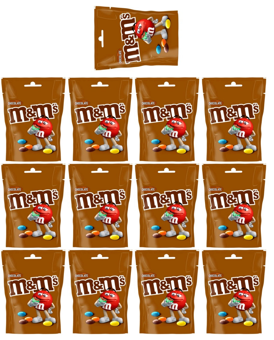 13 x M&m's Milk Chocolate Pouch Bag - 112GM