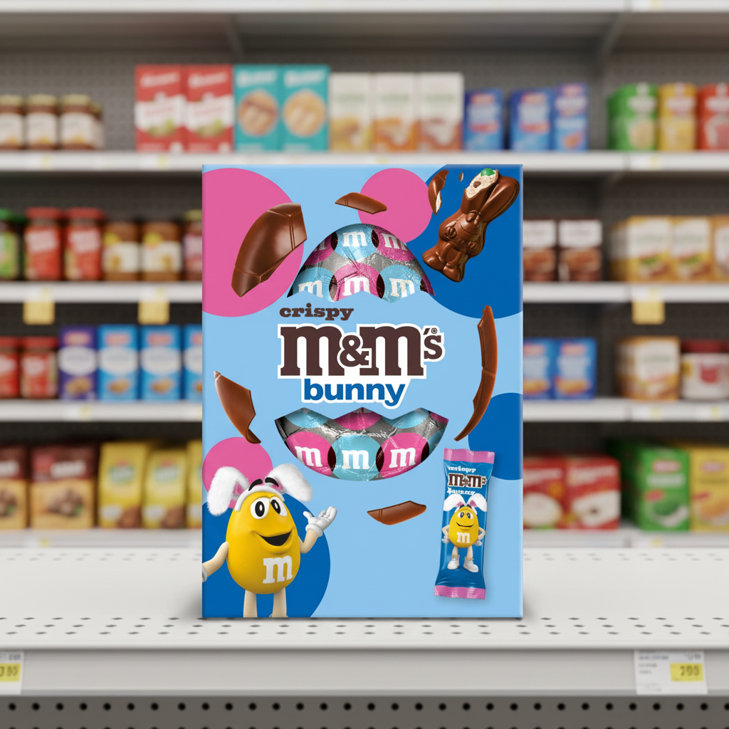6 X M&M Bunny Large Egg - 149Gm