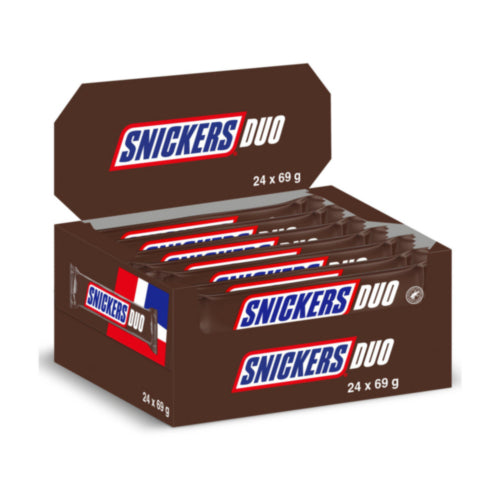 24 X Snickers Chocolate Duo Bar - 69Gm