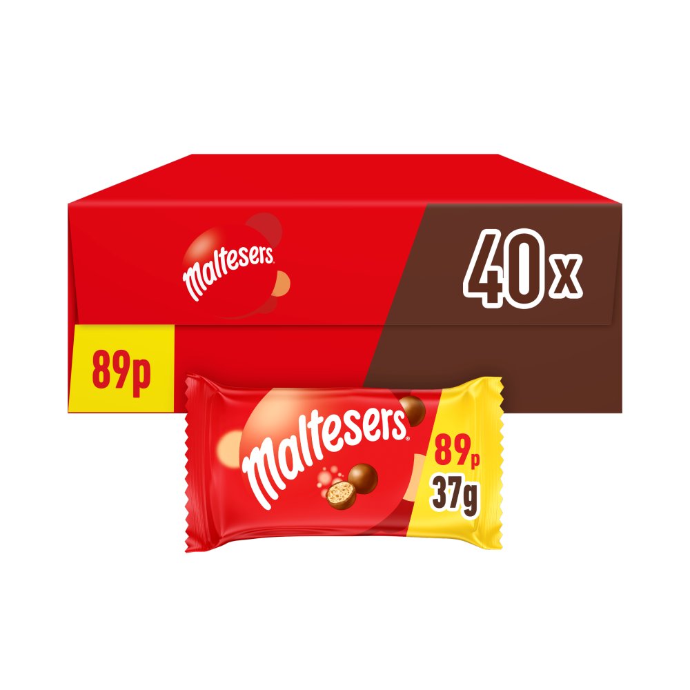 40 X Maltesers Chocolate Bag - 37Gm