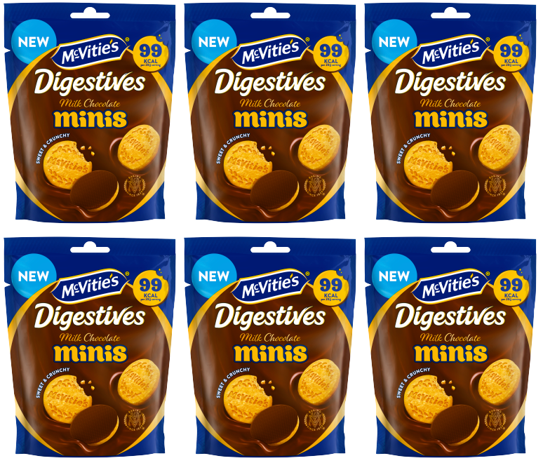 6 x Mcvities Mini Chocolate Digestives Pouch - 80GM