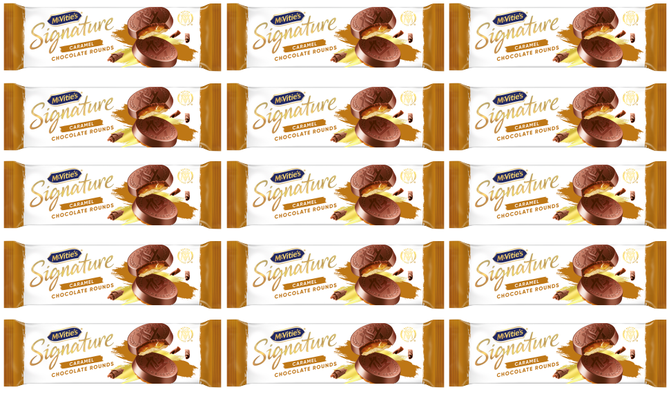 15 x Mcvities Caramel Chocolate Rounds - 109G