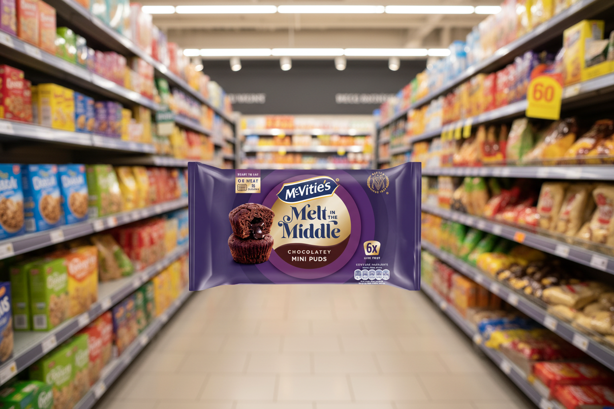 12 X Mcvities Mini Melt In The Middle Puddings 6 Pack - 162Gm