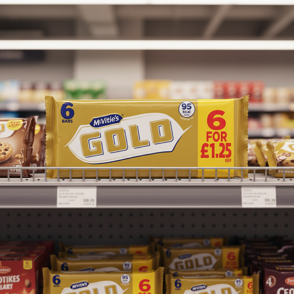 12 x Mcvities Gold Bar 6pk - 106GM