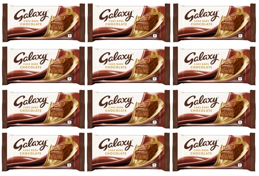 12 x Galaxy Cake Bar 5Pk 144Gm