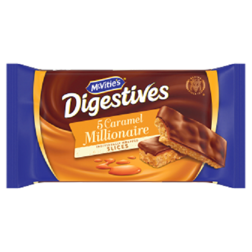 10 x Digestive Caramel Slices Snacksize 5pk - 109.9GM