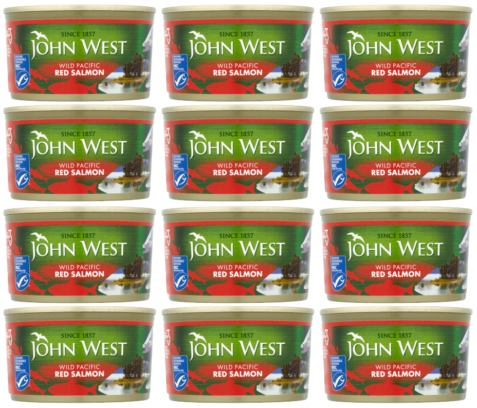 12 x John West Red Salmon - 213 Gr