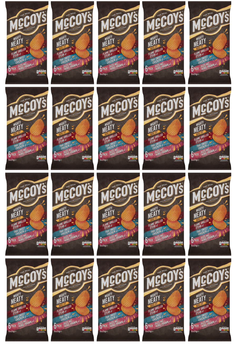 20 x Mccoys Mighty Meaty 6 Pack - 6X25Gm