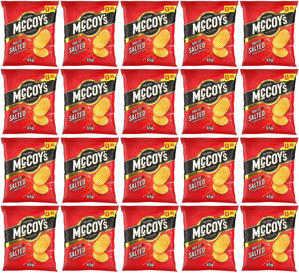 20 X Mccoys Salted - 65Gm