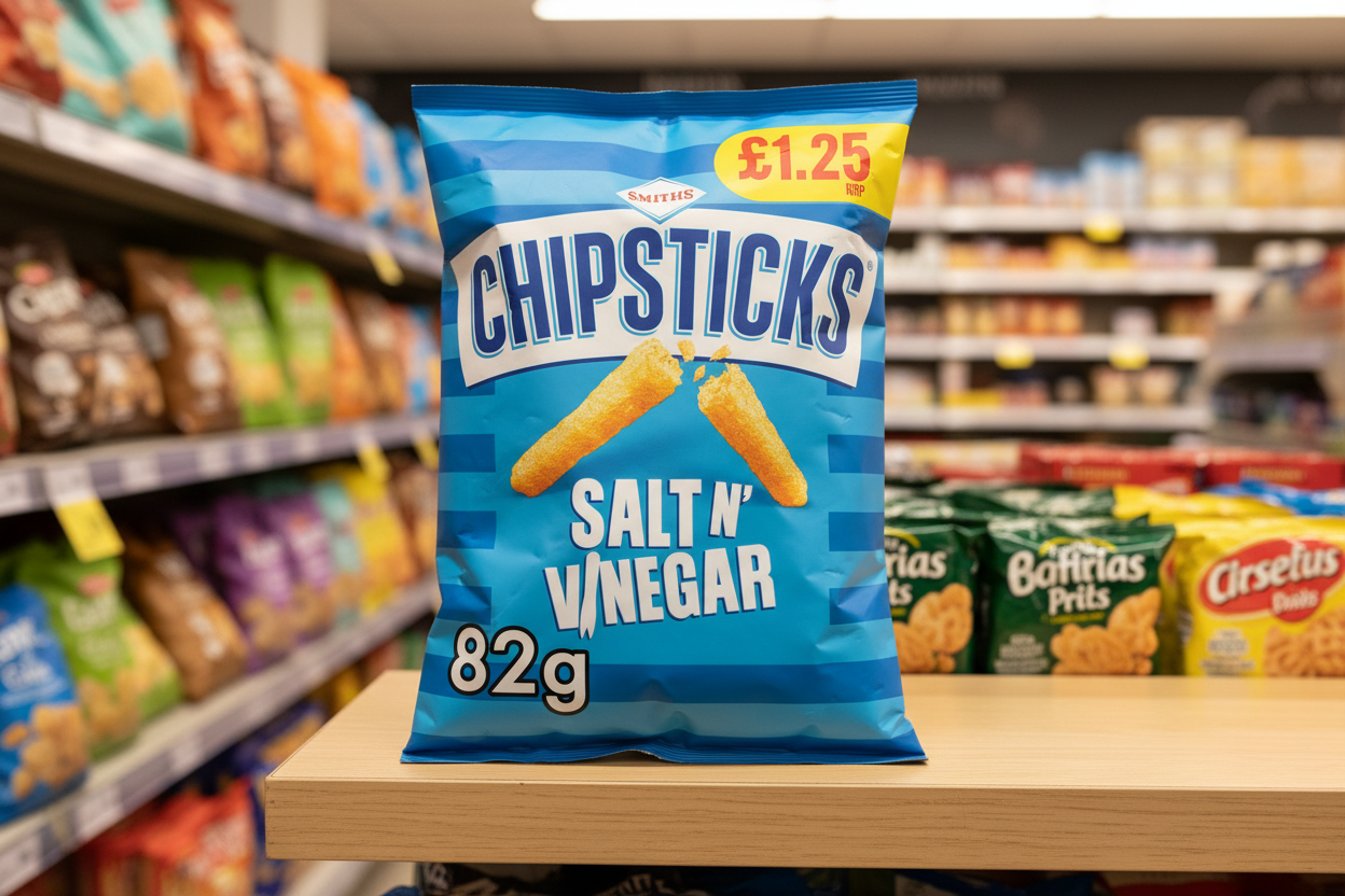 18 x Smiths Chipsticks Salt & Vinegar - 82GM