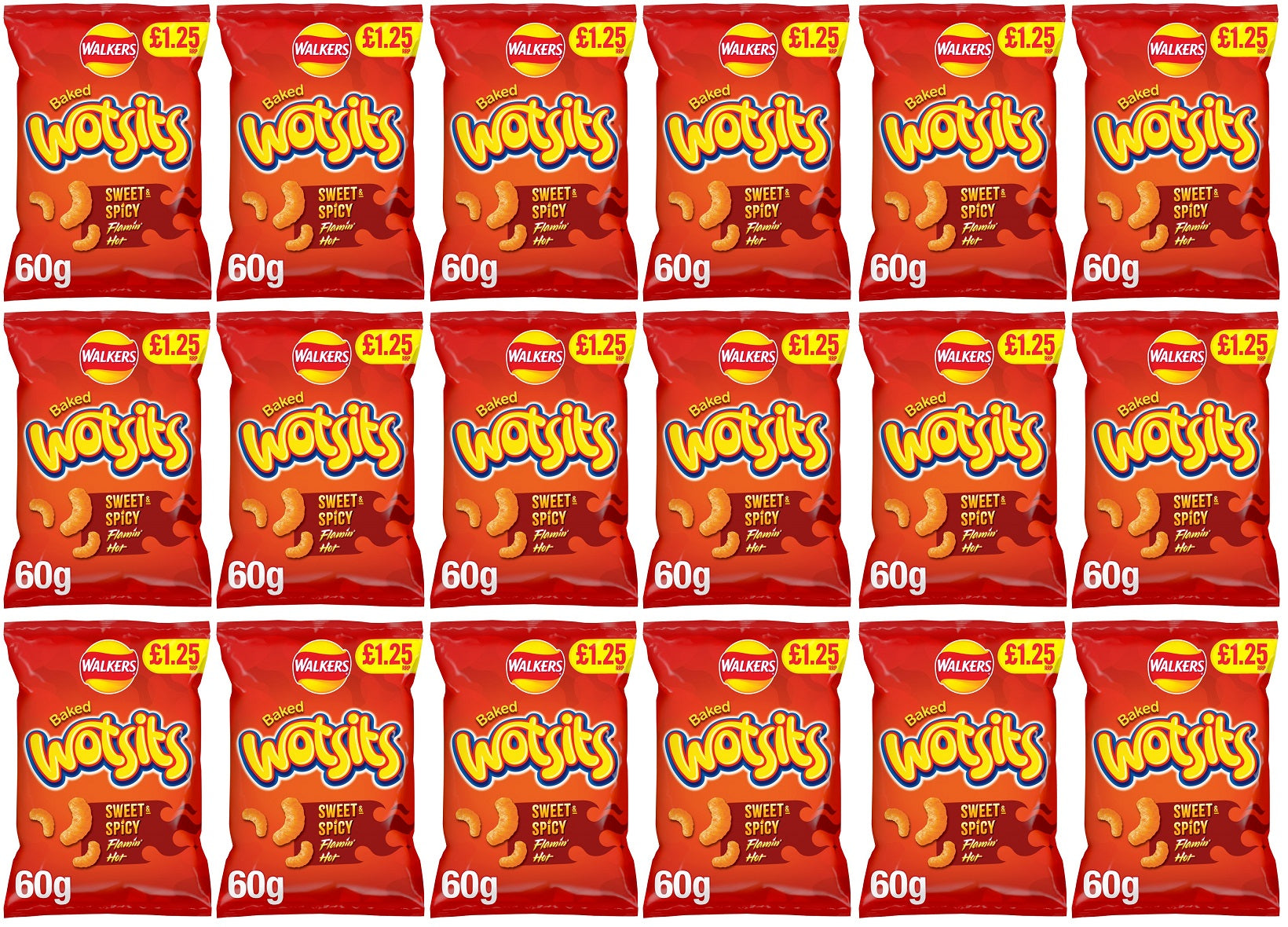18 x Wotsits Sweet & Spicy - 60GM