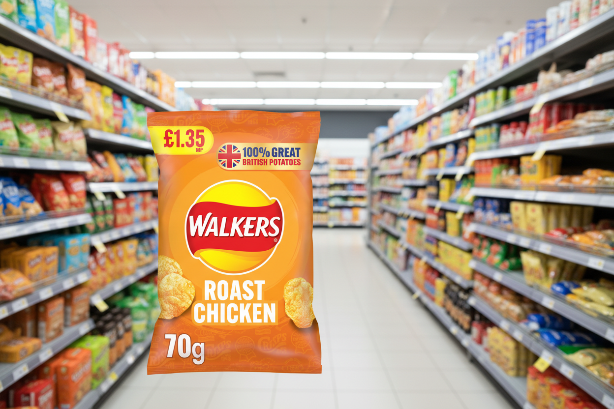 18 x Walkers Roast Chicken - 70GM
