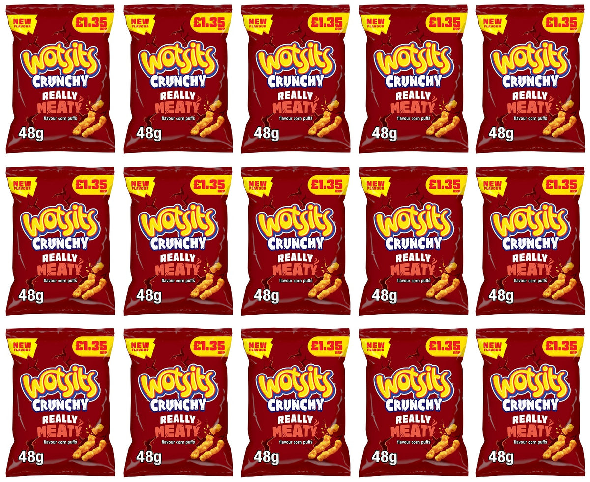 15 X Wotsits Crunchy Really Meaty - 48Gm