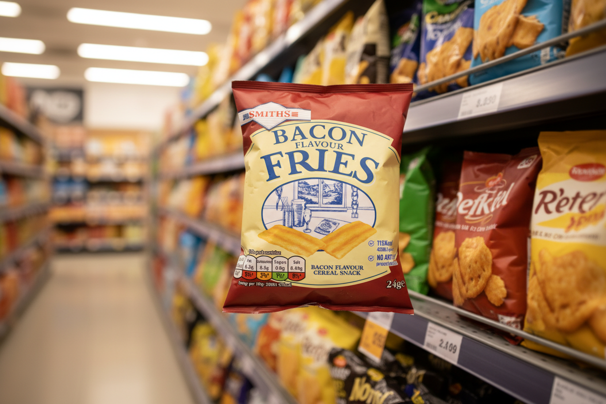 96 x Smiths Fries Bacon Snacks Crisps 24G