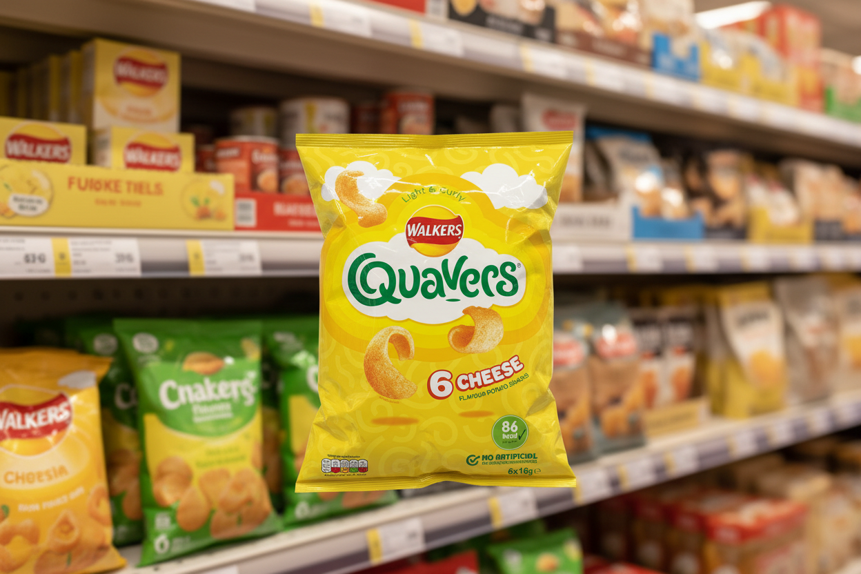 12 x Walkers Quavers Cheese 6Pk 6X16Gm