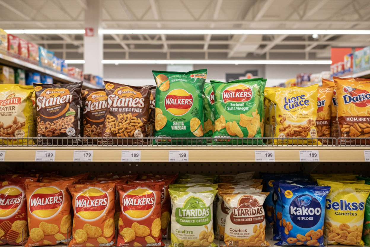 32 x Walkers Salt & Vinegar Crisps 45G