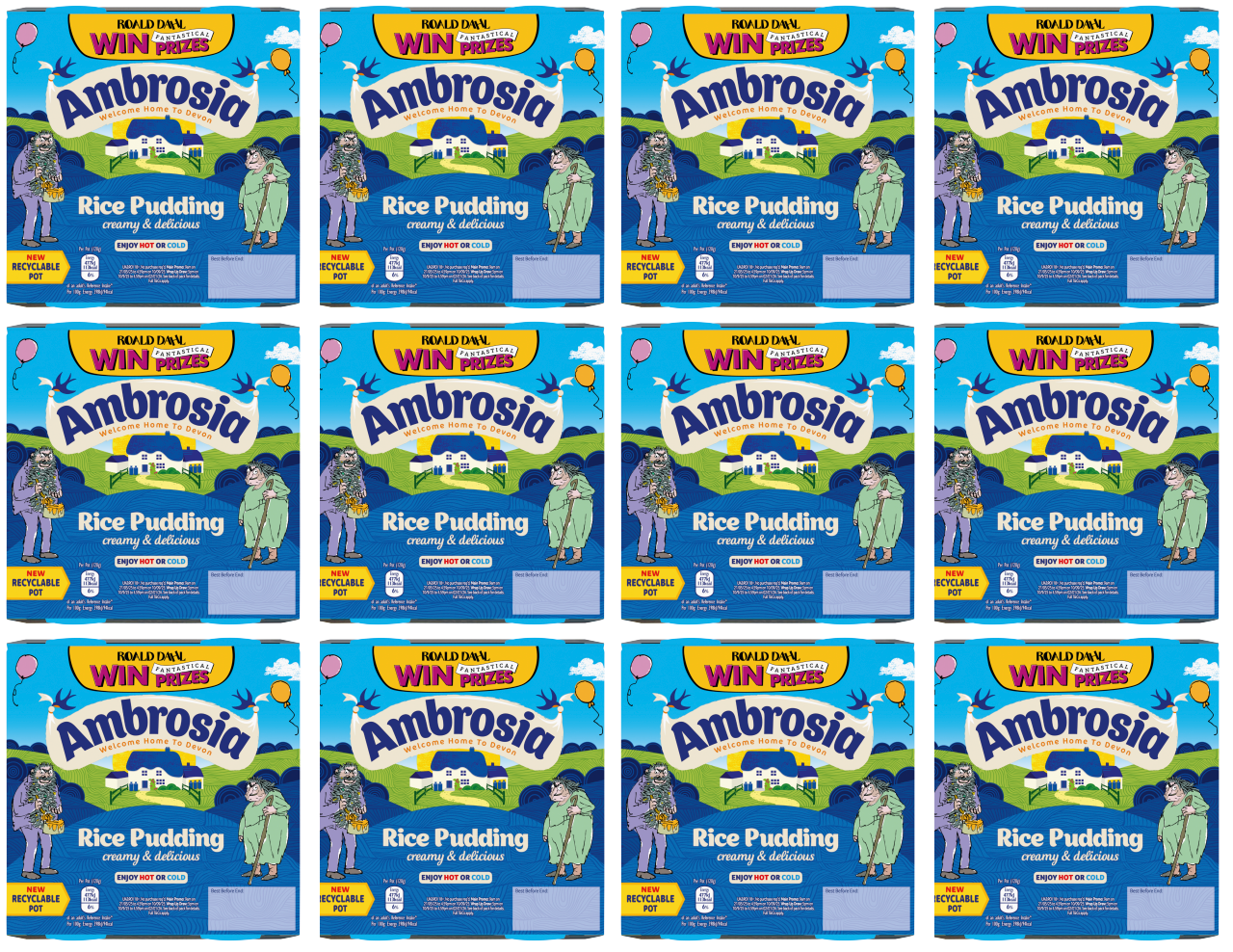 12 x Ambrosia Rice Pudding - 400GM