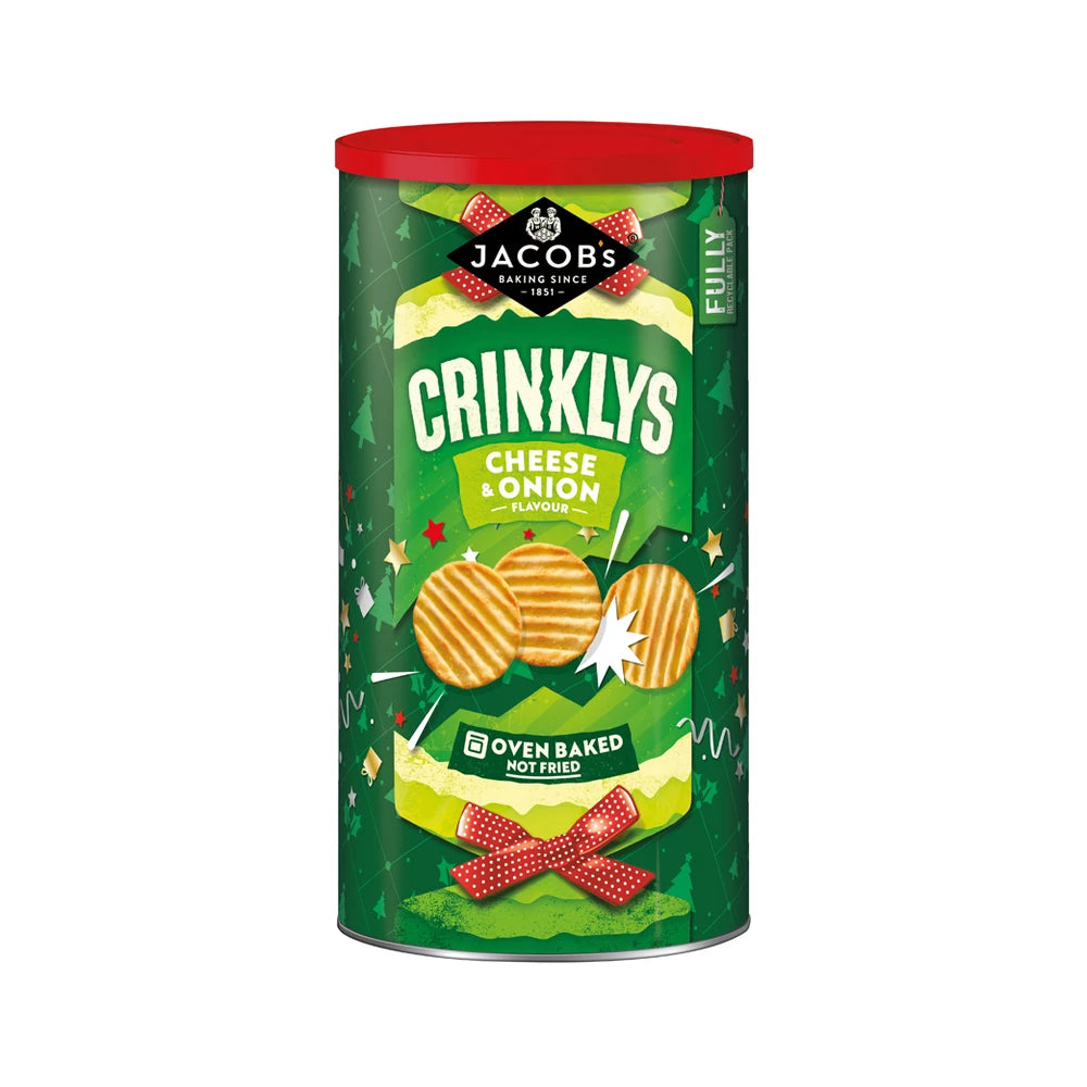 6 X Crinklys Caddy Cheese & Onion - 200Gm