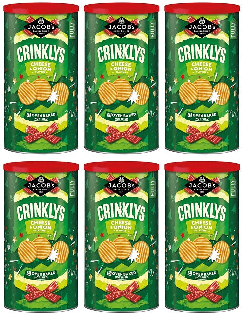 6 X Crinklys Caddy Cheese & Onion - 200Gm