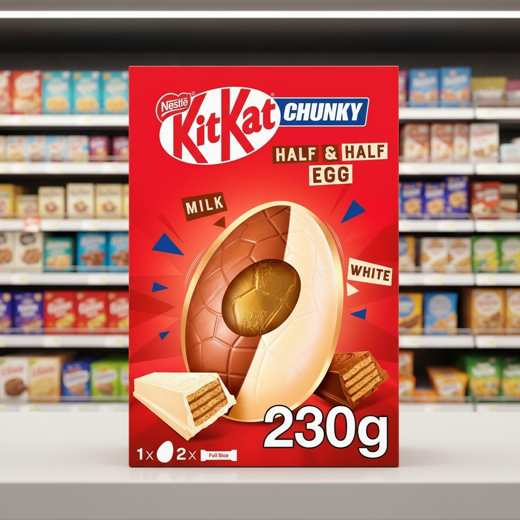 4 x Kit Kat Chunky White & Milk Giant Egg - 230GM