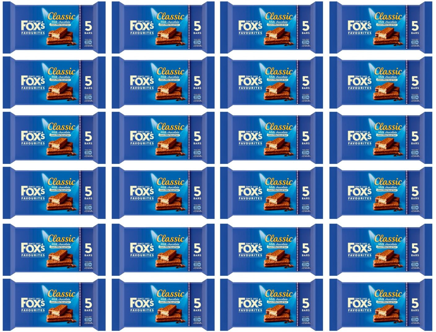 24 x Fox's Classic Original 5 Bars