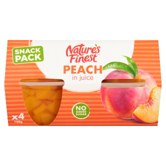 6 X Nature'S Finest Peaches 4 Pack - 4X120G