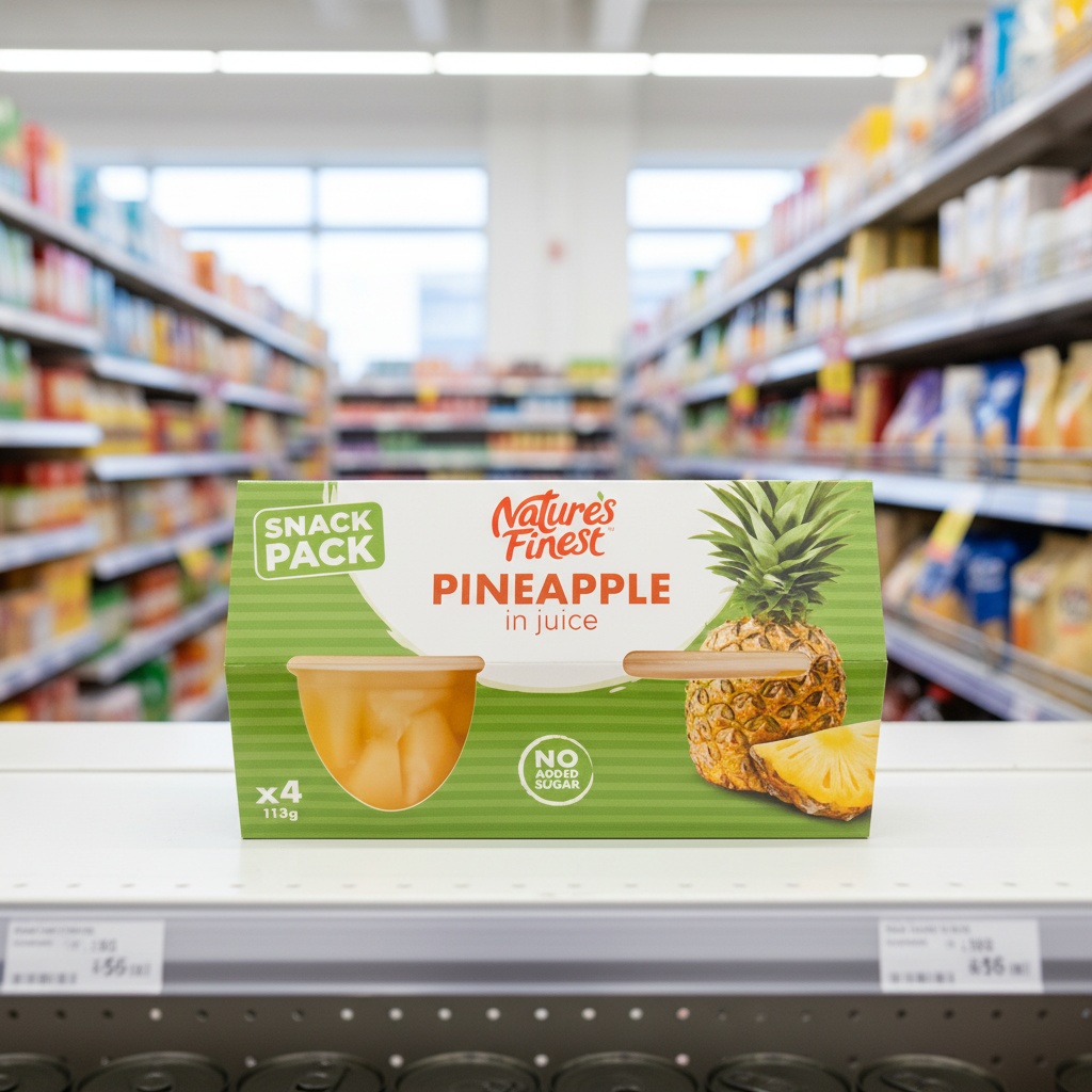 6 X Nature'S Finest Pineapple 4 Pack - 4X113G