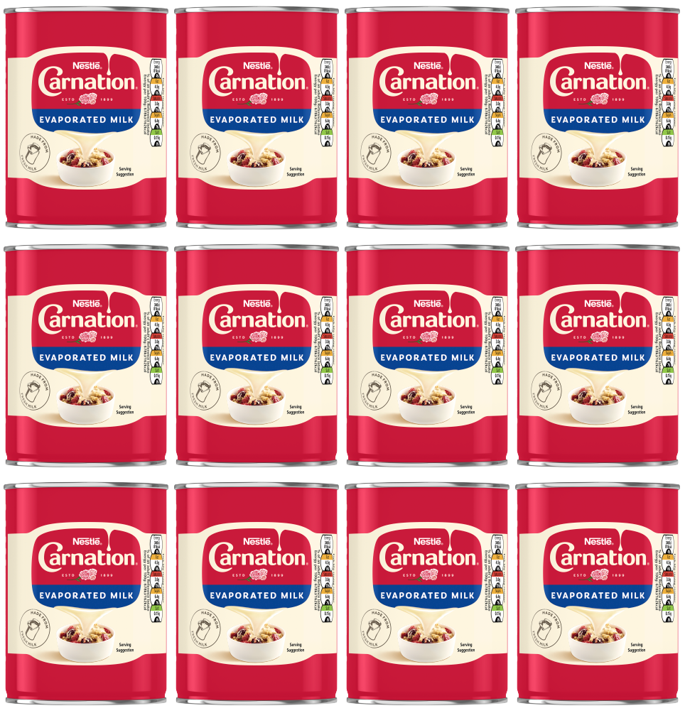 12 x Carnation Evaporated Milk - 410G