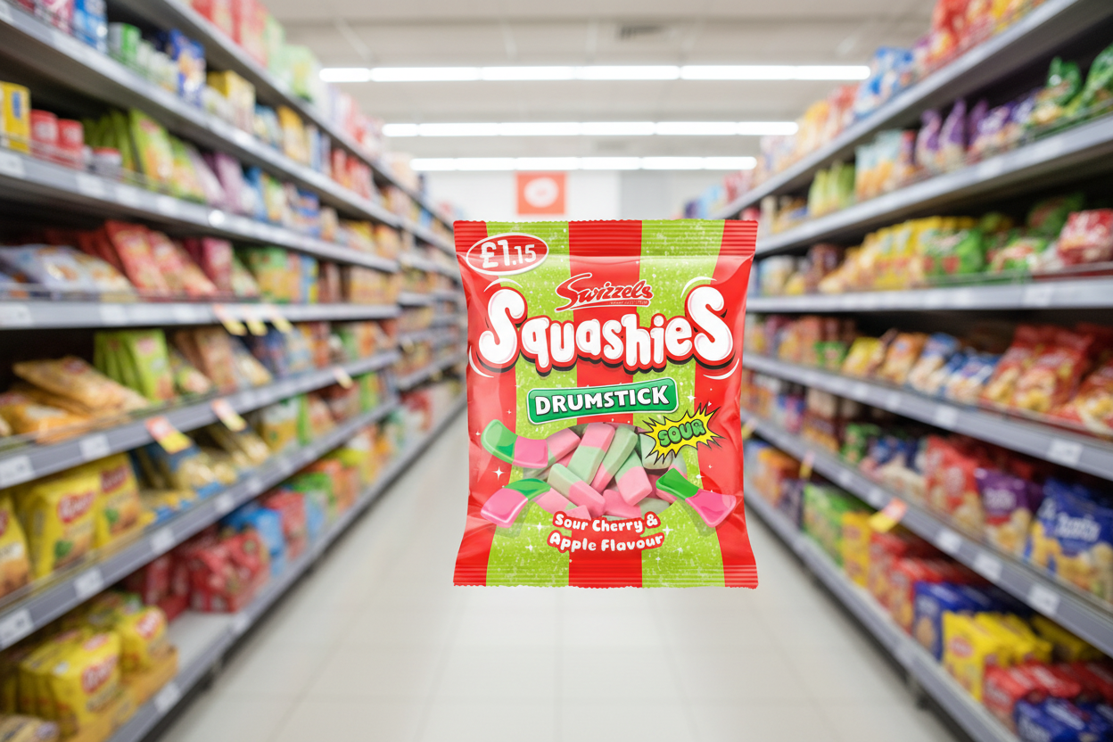 12 x Swizzels Squashies Sour Cherry & Apple 120Gm