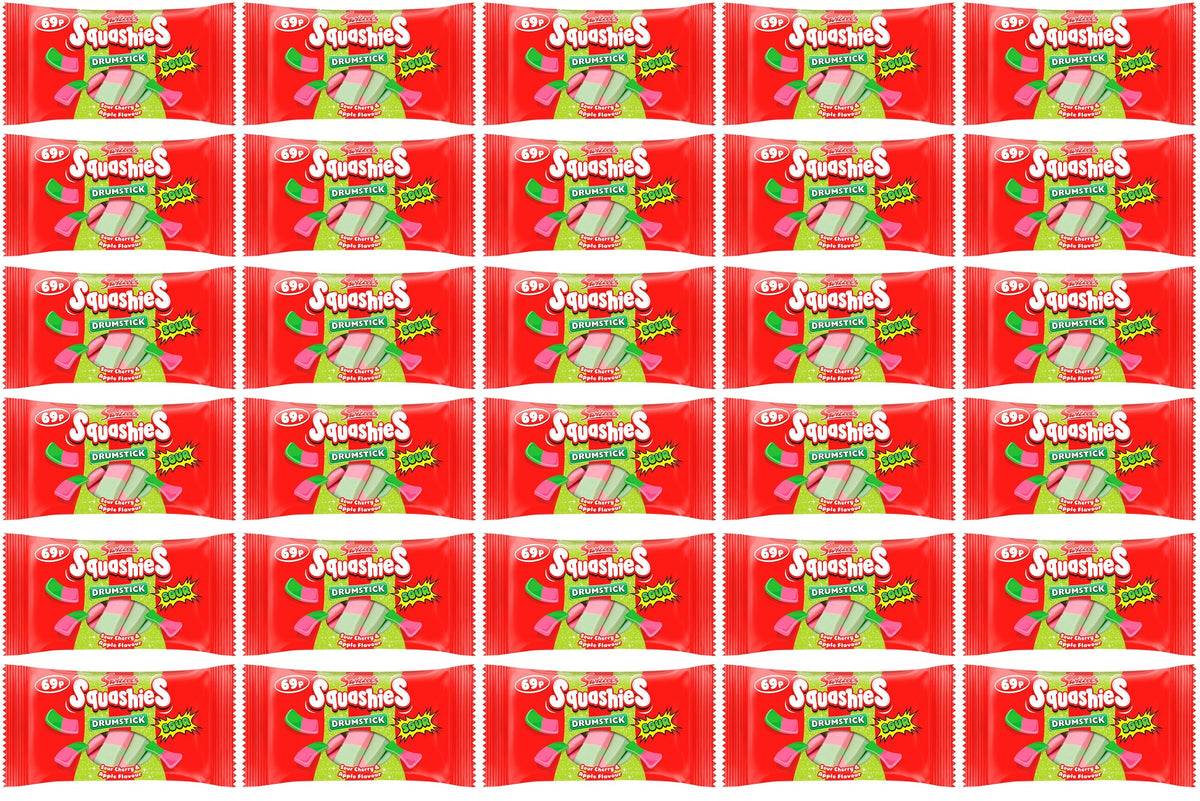 30 X Squashies Sour Cherry - 60Gm