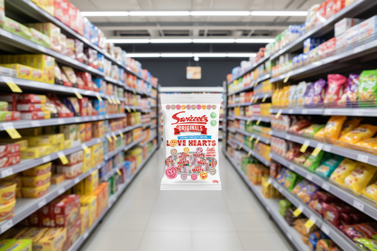 12 x Swizzels - Originals Love Hearts 127Gm