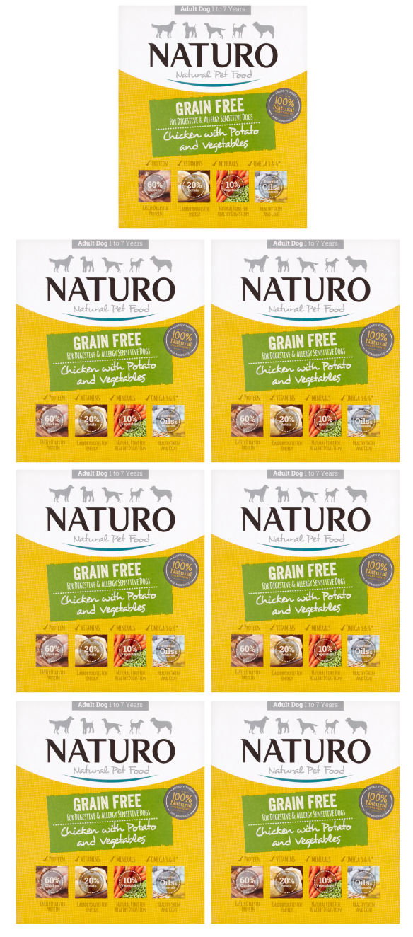 7 x Naturo Adult Grain Free Chicken & Potato With Veg 400G