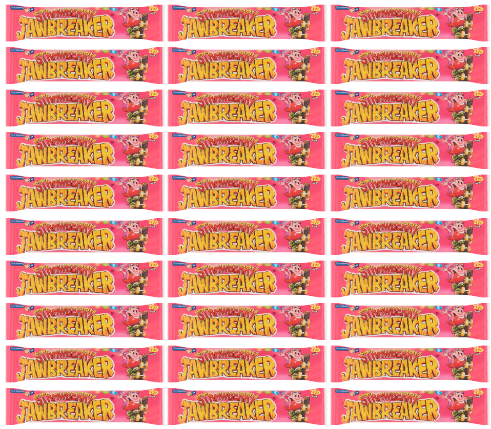 30 x Zed Jaw Breaker Strawberr (4 Packs) 41.3Gm
