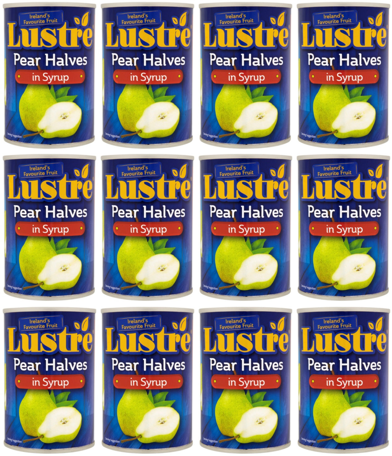 12 x Lustre Pear Halves In Syrup 410G