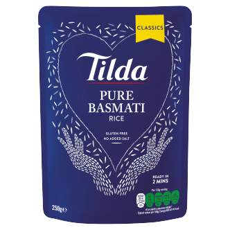 6 x Tilda Microwave Rice Pure Basmati - 250G