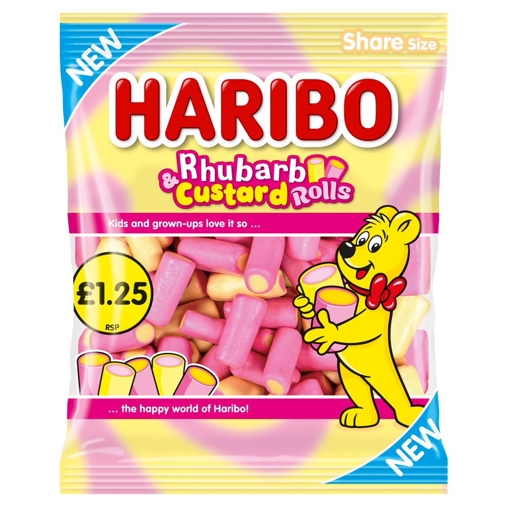 12 X Haribo Rhubarb & Custard - 140Gm