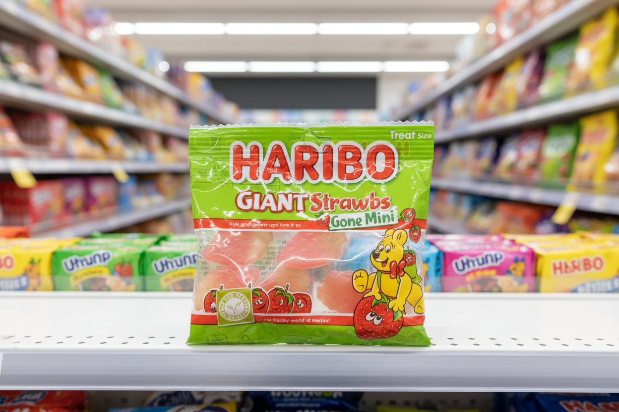 100 x Haribo Giant Strawbs Gone Mini 16G