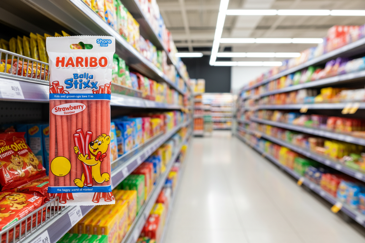 12 x Haribo Balla Stixx Strawberry - 140Gm