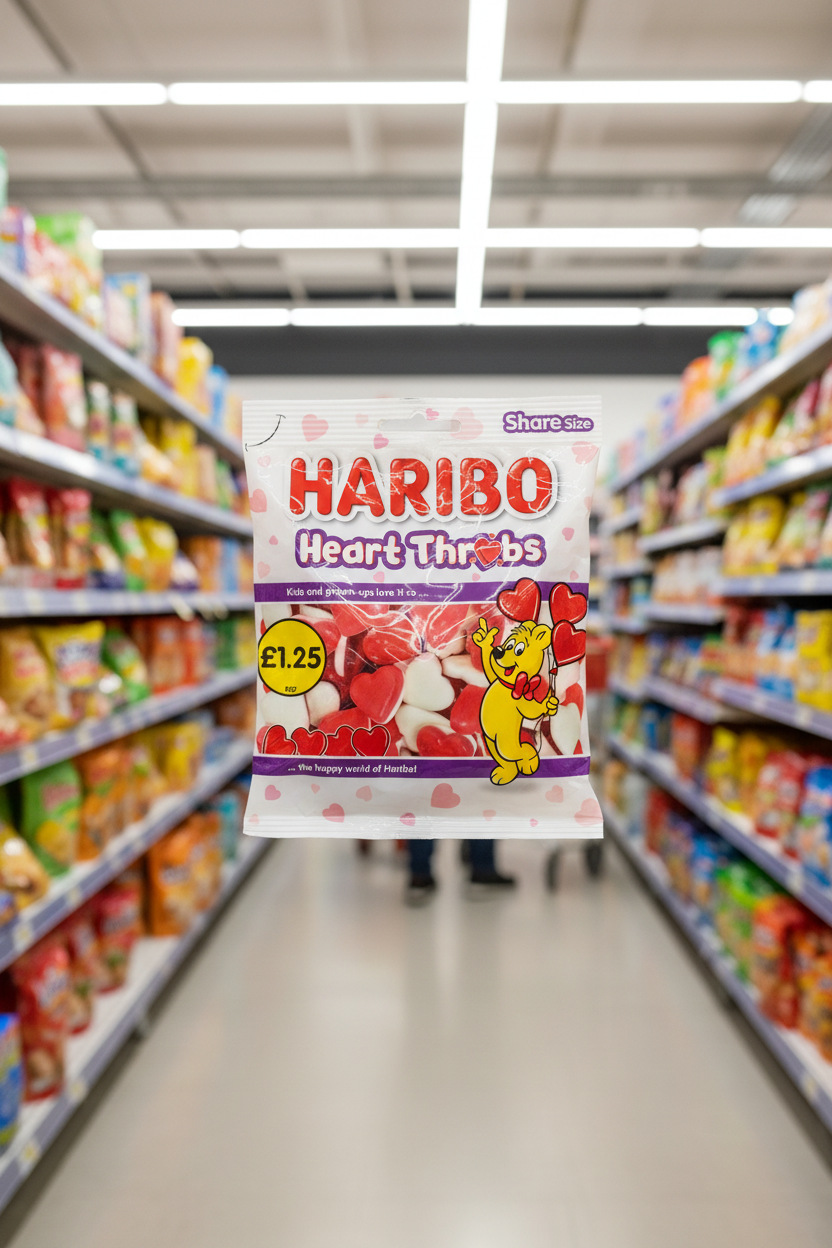 12 X Haribo Heart Throbs - 140Gm