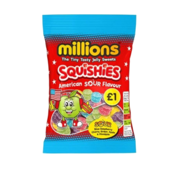 12 x Millions Squishies American Sour Bag - 100GM