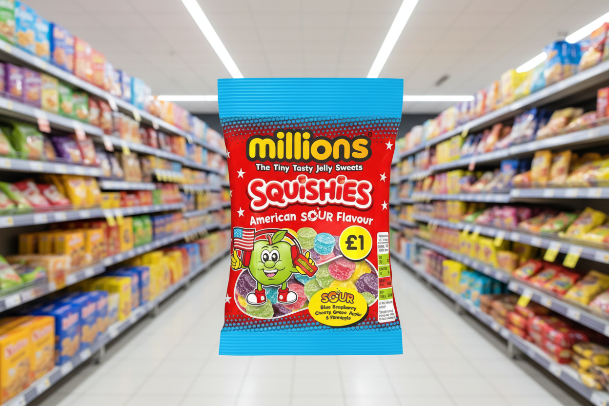 12 x Millions Squishies American Sour Bag - 100GM