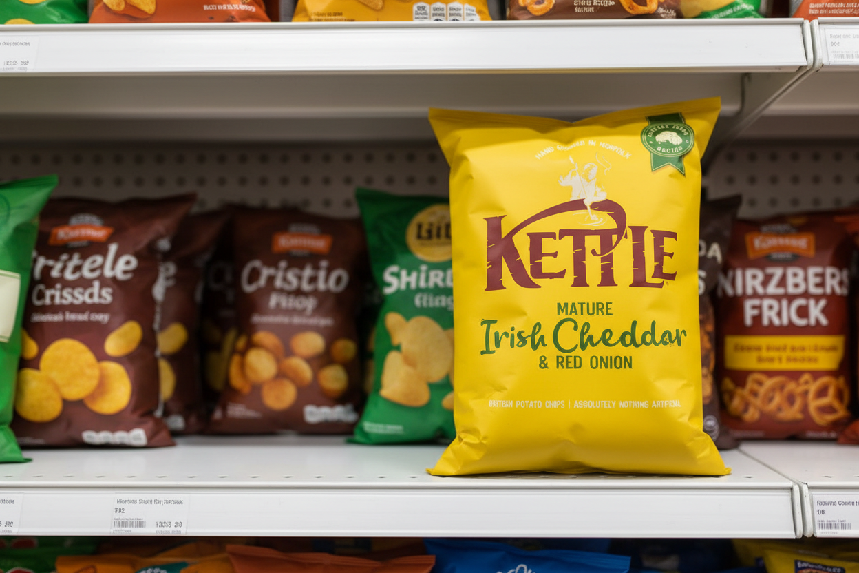 16 x Kettle Crisps Irish Cheddar & Red Onion - 130GM