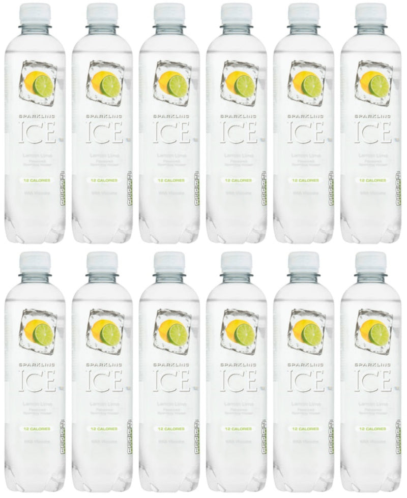 12 x Sparkling Ice Lemon Lime Flavoured Sparkling Water 500M