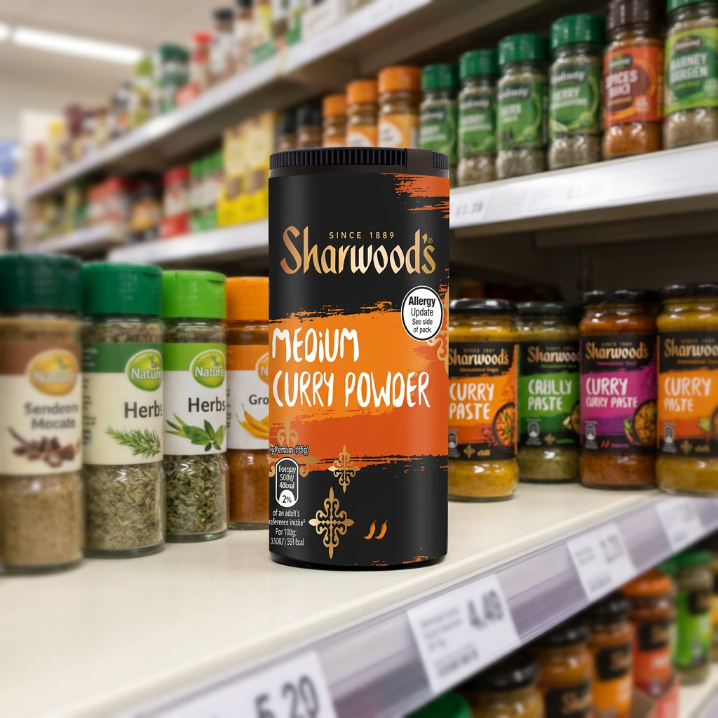 6 x Sharwoods Medium Curry Powder 102G