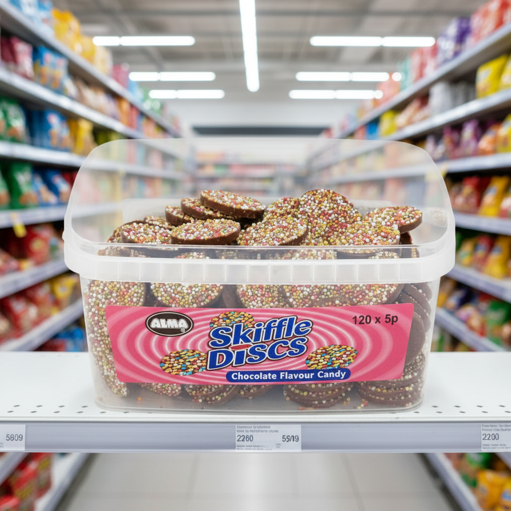 120 x Alma Choc Skiffle Discs